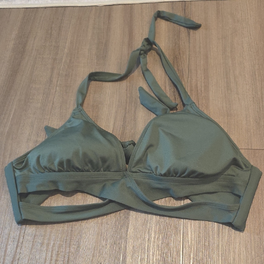 Kona Sol Green Bikini Top Minimalist Design